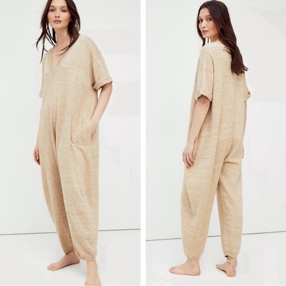 Free People Beach Everday Sweater One Piece Jumpsuit XL NWT - Picture 1 of 5
